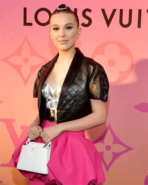 millie bobby brown louis vuitton pink